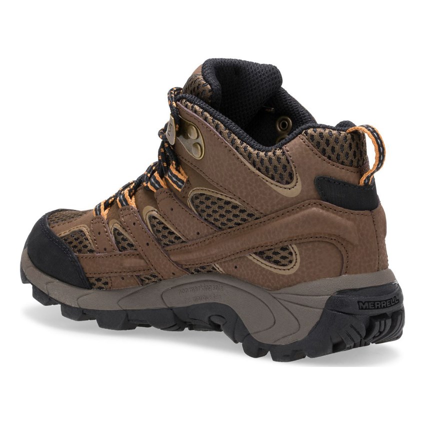 Bottes Merrell Moab 2 Mid Waterproof Marron Enfant | B.E.SEPZ